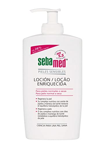 Sebamed loción Corporal 750 ml, la emulsión de aceite en agua preserva el contenido de humedad natural de la piel, Refuerza y protege el manto ácido de la piel, Para piel sensible