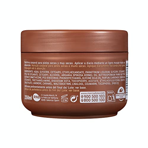 Crema corporal de aceite de argán, 200 ml