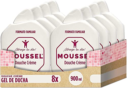 Moussel  Gel de Ducha  Douche Crème Dermo Hidratante Formato Familiar 900ml - Pack de 8