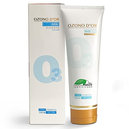 OZONO D'OR - Crema Hidratante Corporal 100% Natural BIO. con Ozono, Mima tu piel Sensible, Reactiva o Atópica. | Body Milk Reafilmante, Hidratación Intensa con Aceite Oliva Ozonizado. | 250 ml