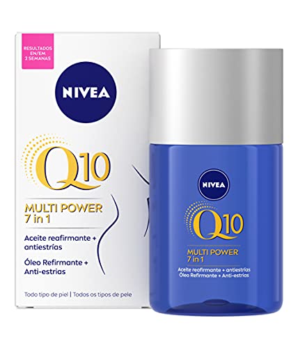 NIVEA Q10 Multi Power 7in1 Aceite Reafirmante + Antiestrías (1 x 100 ml), reafirmante corporal para reducir estrías y conseguir un tono de piel uniforme