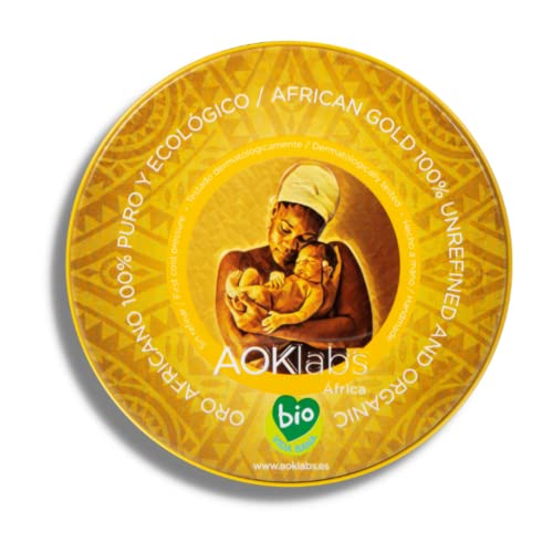 AOKlabs - Manteca de Karite Pura, Oro Africano - Sin Refinar, 100% Pura, Ecológica, Sin Aditivos - Hidrata, Regenera y Repara Piel y Cabello (200 ml)