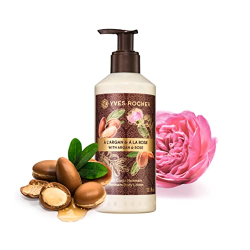 Yves Rocher-Crema corporal de Argán y Rosa Bio de Marruecos-Aroma calmante-Todo tipo de pieles-Fórmula Vegana-390ml