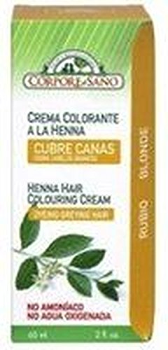 Crema Colorante Henna Rubio 60 ml de Corpore Sano
