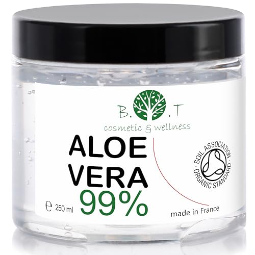 Aloe Vera Gel Gel Aloe Vera Cultivo Orgánico 100% Natural | Hidratante Piel Cabello | After Sun | Antiarrugas | Anti Acné | Reafirmante | Ideal para Estrías, 250 ml