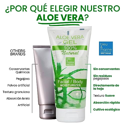 Gel Aloe Vera Puro y Natural 1000 ml 1L Preparación Cosmetica Casera Hidratante Facial y Corporal Reparadora del Cabello y Piel Reafirmante Corporal