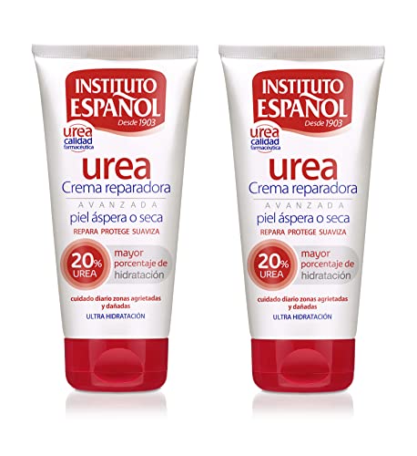 Instituto Español Crema hidratante de urea para piel seca y agrietada | Crema corporal hidratante diaria con alto contenido de urea para todo tipo de piel (paquete de 2)